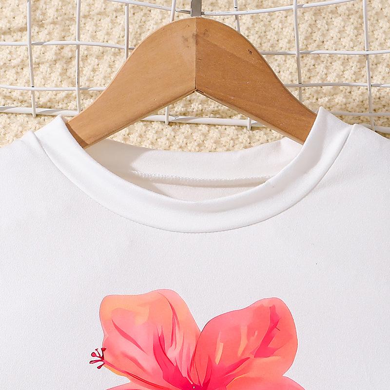 Костюм для девочки 8-12 лет, детская одежда, летние новые повседневные рабочие брюки с большими карманами + топ с короткими рукавами, комплект из 2 предметов, брюки для девочек