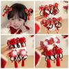 2 шт. новогодний головной убор детский бант шпилька для волос китайский стиль парик коса шпилька ханьфу боковой зажим для девочек