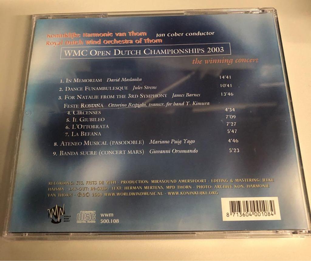 [Б/У] Распродано WMC OPEN DUTCH CHAMPIONSHIPS 2003: