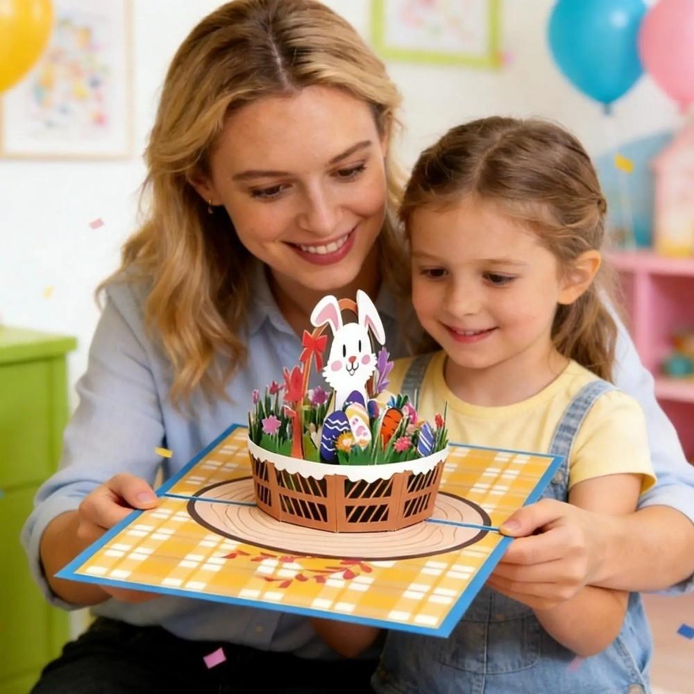 with Envelope 3D Popup Easter Card Paper Arts Celebration Card Home Ornaments