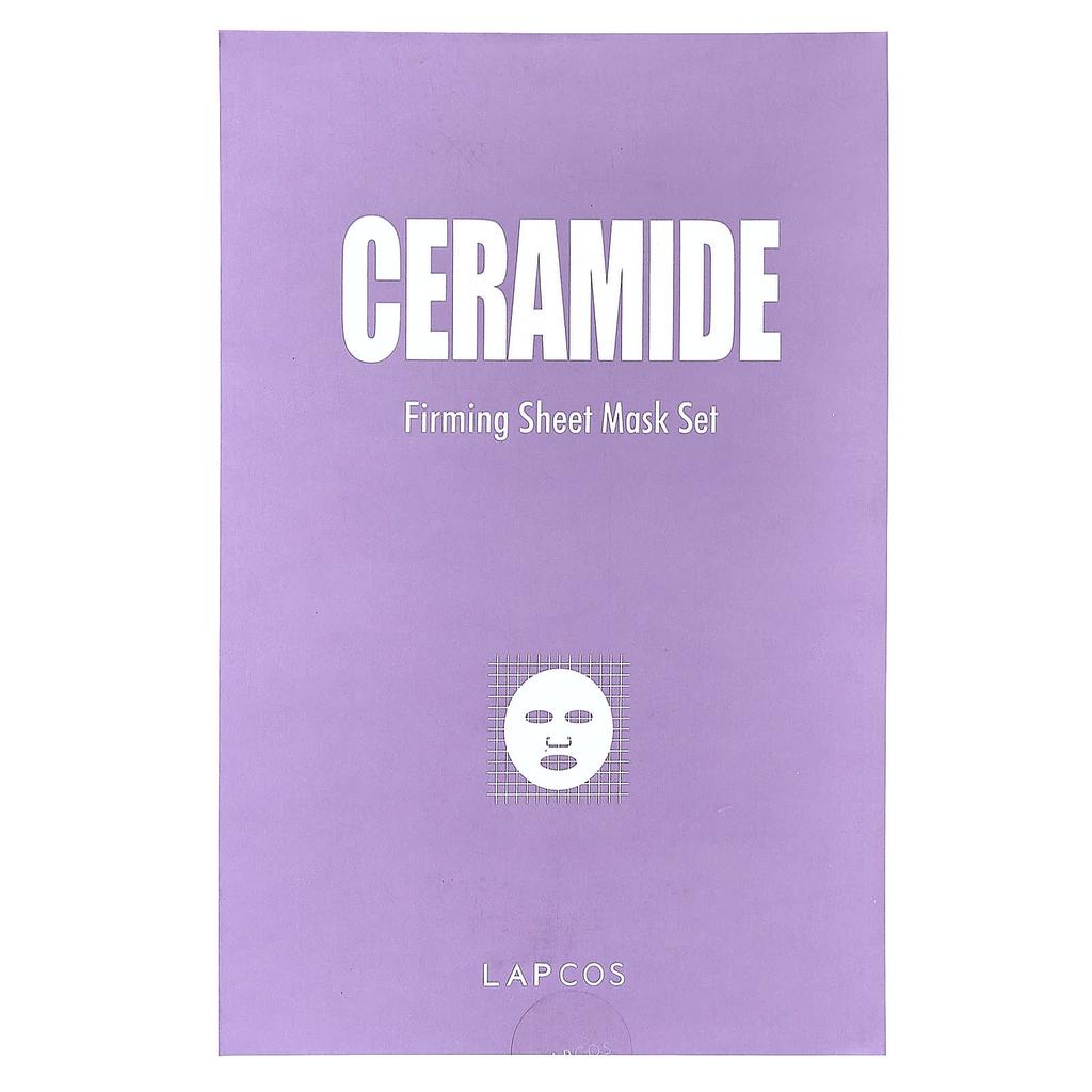 LAPCOS Ceramide Firming Beauty Sheet Mask Set, 5 Sheets, 25 Ml (0.84 Fl Oz) Each