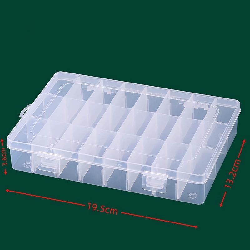 Портативный Органайзер для Ювелирных Изделий - 12/24 Регулируемые Ячейки Высокой Вместимости Прозрачный Пластиковый Кейс - Прозрачный Инструмент для Хранения