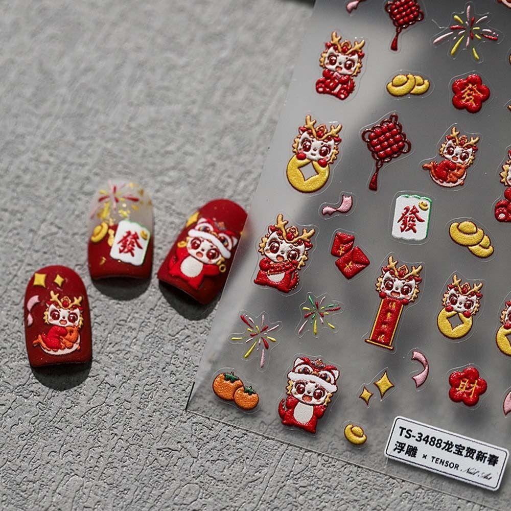 Nail Accessories Dragon Nail Stickers Nail Art Supplies Chinese Nail Decorations  Nail Salon