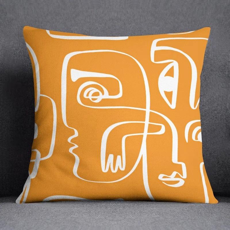 Офис Гостиная Дом Наволочка Простая Оранжевый Цветочный Узор Наволочка Украшения для Машины