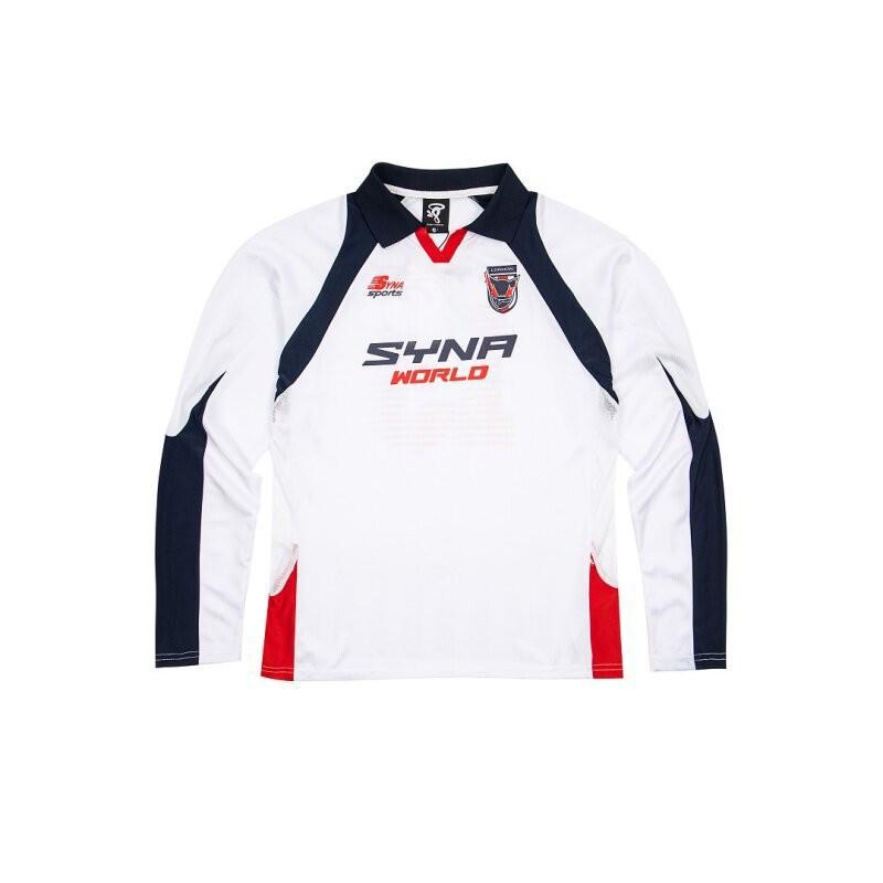 Syna World Streetwear Letter Print Long Sleeve T-Shirt Loose Fit Sport Casual Top Men