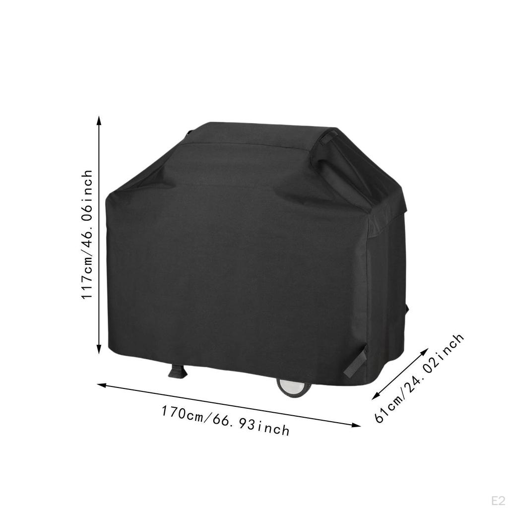 Крышка для барбекю Газовый гриль Барбекю Черный Аксессуар Ветрозащитный Регулируемый Многоцелевой