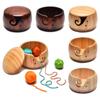 Wooden Yarn Bowl Woolen Knitting Storage Basket Knitting Crochet Weaving Tool Wool Holder Organizer