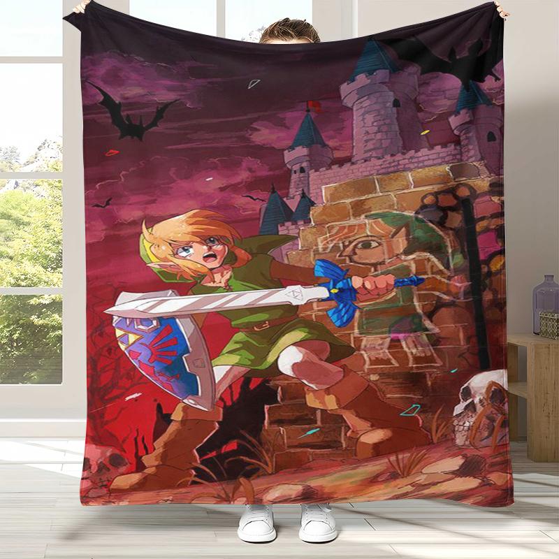 Ретро Z-Zelda Мультяшный Линк Игры Фланелевое Одеяло, Ультра Мягкий Теплый Плюшевый Плед для Дома Спальни Кровати Дивана Походного Пикника Ребенка