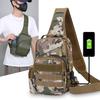 Men Chest Bag Tactical Sling Pack Multi-pocket Crossbody Bags with Bottle Pocket Outdoor Sport Shoulder Sack Hiking Camping Bags