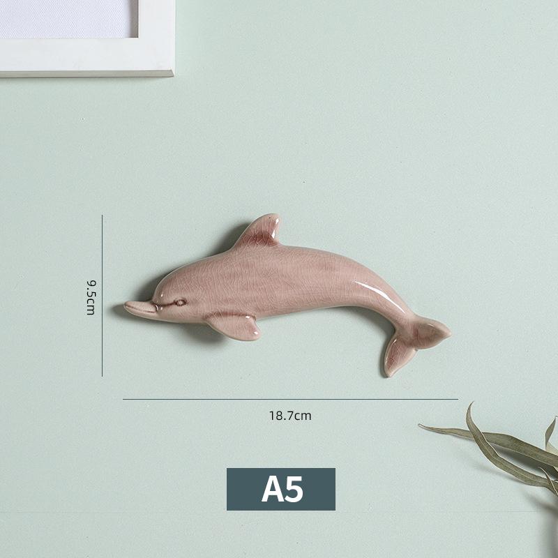 1 шт. 3D керамические фрески в скандинавском стиле с дельфинами, настенные фоны, декор для ремесел, ресторана, гостиной, офиса, украшения