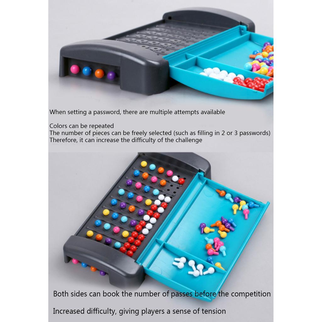 Code Breaking Puzzle Board Color Matching Brain Teasers Game Montessori Logic Educational Toy for Kids & Adults