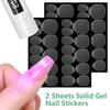 2 листа ультратонких желейных наклеек для ногтей, твердые гелевые обертывания, долговечные для накладных ногтей, маникюр с накладными ногтями