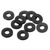 PATIKIL M4 Rubber Flat Washers, 40pcs, 4mm ID X 9mm OD X 1.2mm Thick, for Sealing, Spacer, Gasket, Ring, Faucet, Pipe, Water Hose, Fastener, Bolt, Bla