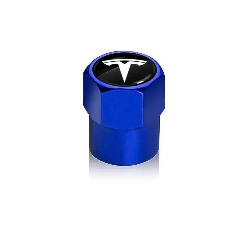 Car Sticker Tesla 4Pcs Car Tire Valve Caps Metal Tyre Air Stems Cover For Tesla Model 3 Y S X Roadster Model 3 S X Y 2022 Invade