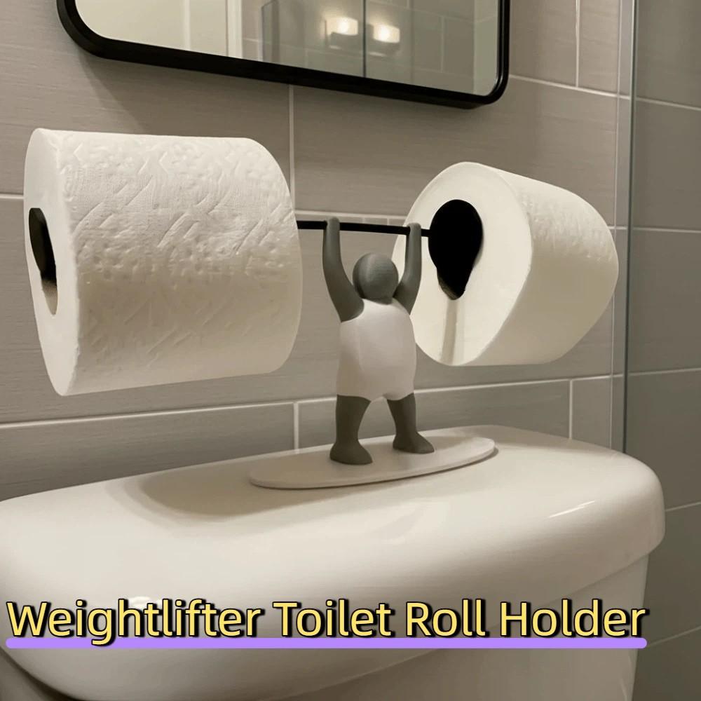 Funny Barbell Toilet Paper Holder Fitness Themed Multi-functional Storage Rack Kitchen Decor