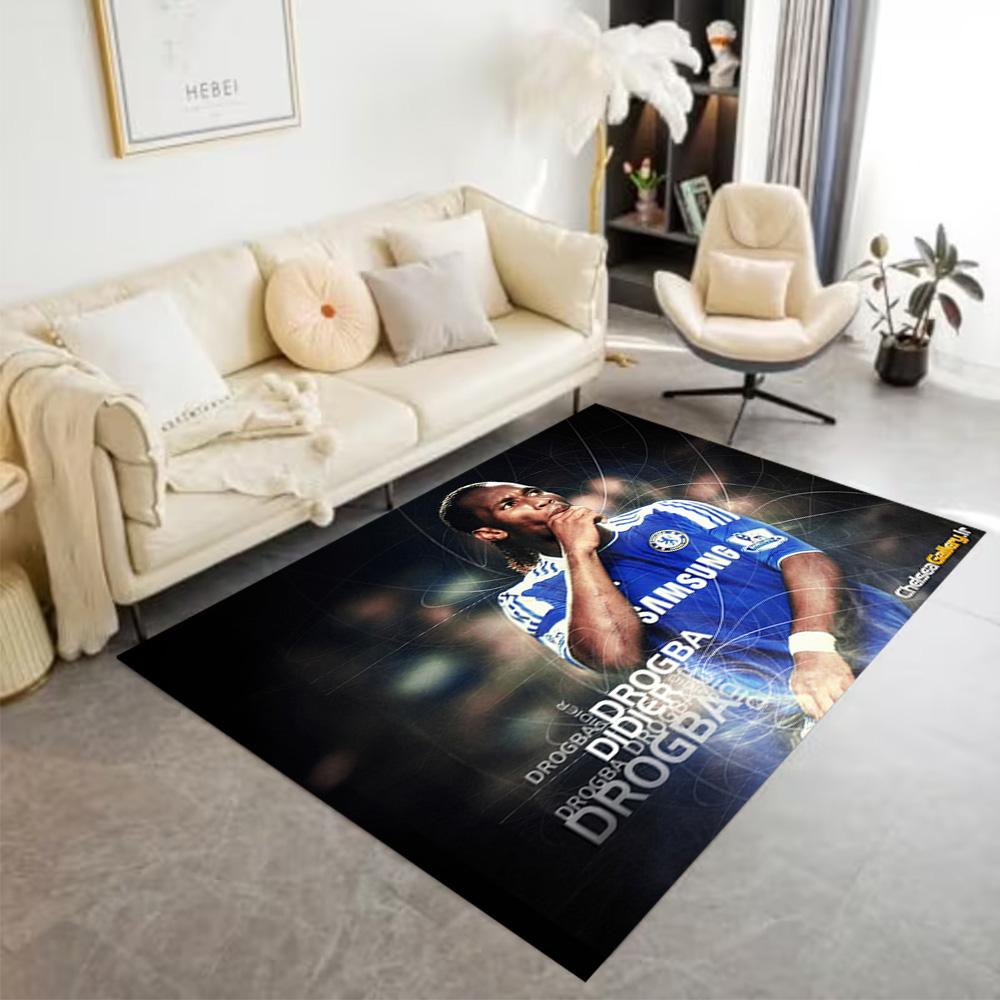 Football Player Goal Area Rug Suitable for Kitchen Dining Room Balcony Foyer Antislip Carpet Decorate Offices Perfect Gift for Friends & Family