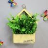 Wooden Pendants Wall Hanging Flower Basket Wall Mounted Artificial Flower Display Stands  Outdoor