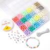 Solid Colored Acrylic Beads & Letter Beads Wire Accessories Material for DIY Jewelry Bracelet Necklace Making