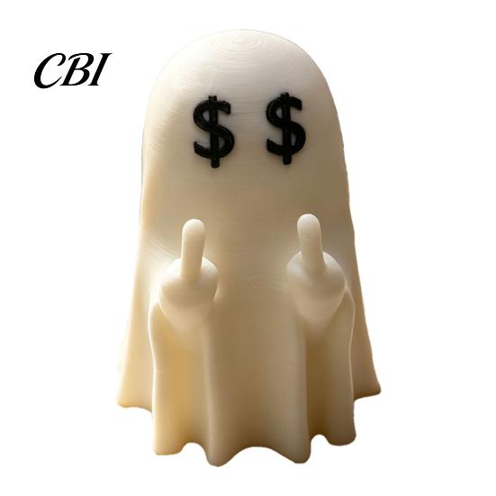 Durable Pla Figurine Halloween Ghost Figurine, 3D Printed Cute Rock Statue, Gift for Funny Coffee Table Centerpieces Shelf Mantel Ornaments Whimsical