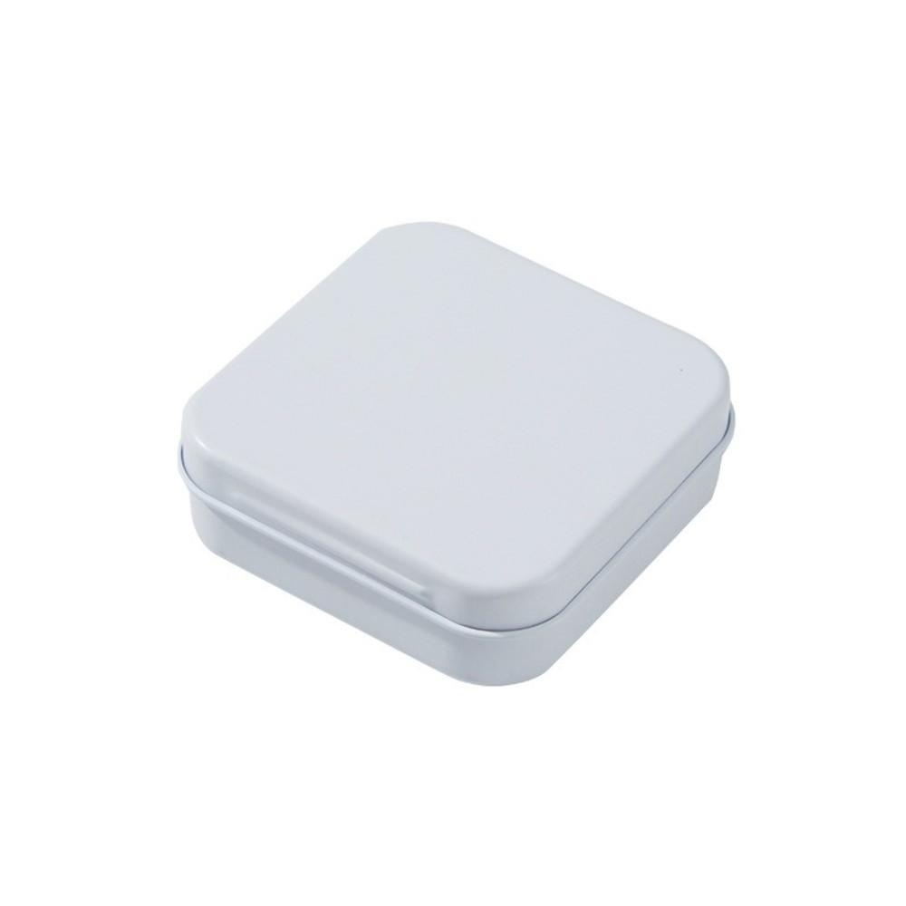 Metal Material Flip Top Tin Box Square Shape Mini Sealed Jars Flip Storage Box for Candy Storage
