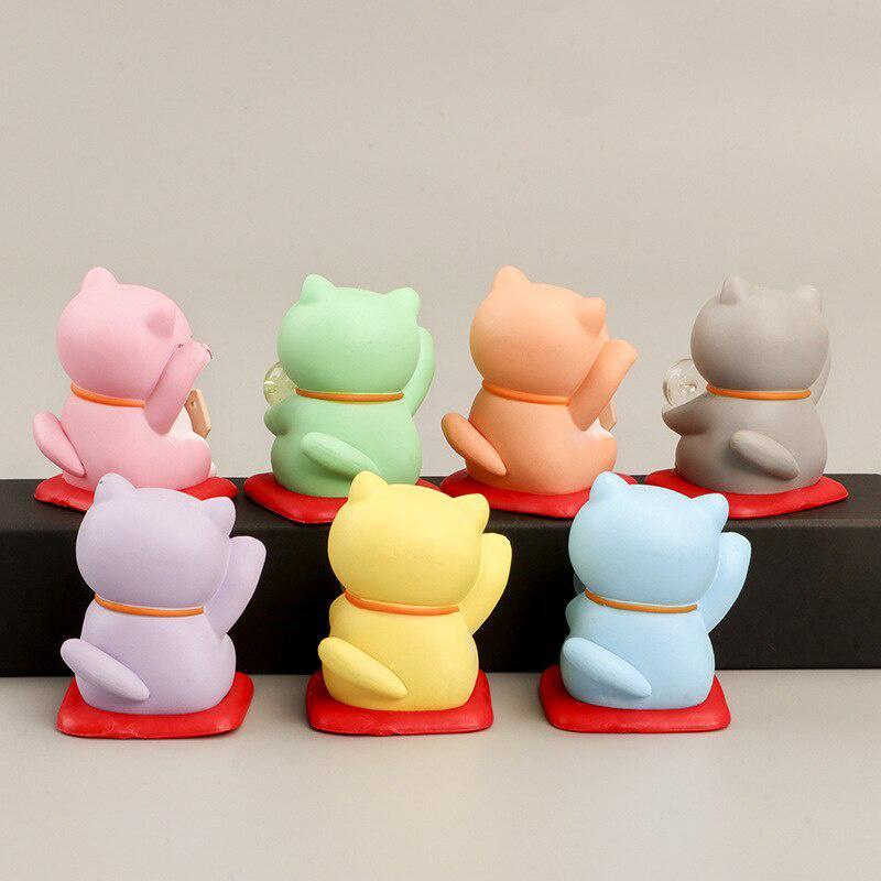 3D японская мультяшная фигурка счастливого кота, стеклянная модель животного, декор для дома, поделка, подарок, DIY, аксессуары для украшения
