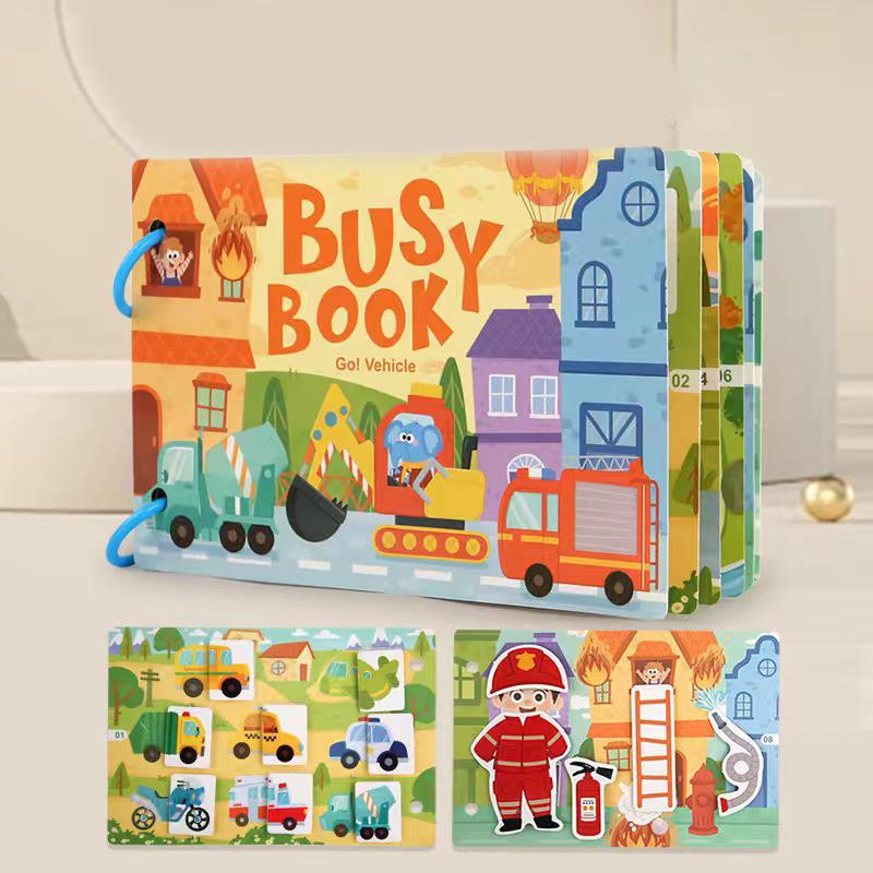 Montessori Children Busy Book My First Quiet Book Paste Early Learning Education Toys Children Matching Game For Kids 2 3 Years