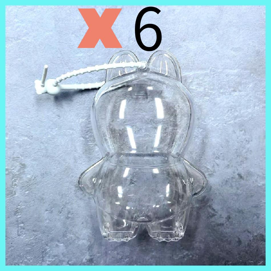 Transparent Protective Case for Labubu 4.0 Pin for Love Series Plush Doll Dust Cover Storage Box for LABUBU Doll Accessories