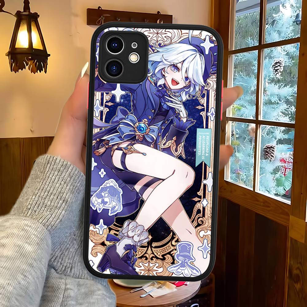 Чехол для телефона Genshin Impact Furina для IPhone 16 15 14 Plus 15 13 12 11 Pro Max X XS MAX Матовый чехол