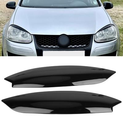 Хромированные накладки на фары, накладки на веки для VW GOLF 5 MK5 GTI R 2005 2006 2007, 1 пара, внешние аксессуары для Volkswagen