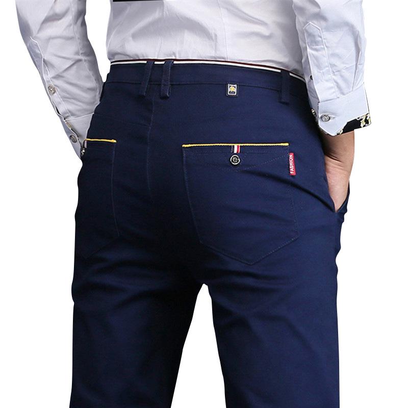 Мужские брюки Повседневная деловая форма Модные прямые брюки