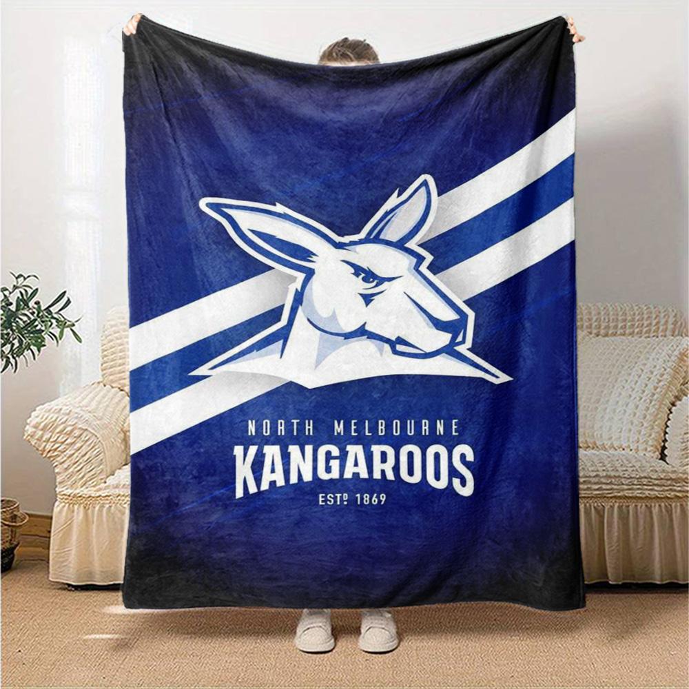 North Melbourne Print Flannel Blanket High Quality Warm Comfortable Cover for All Seasons Perfect for Gifts Home Decor