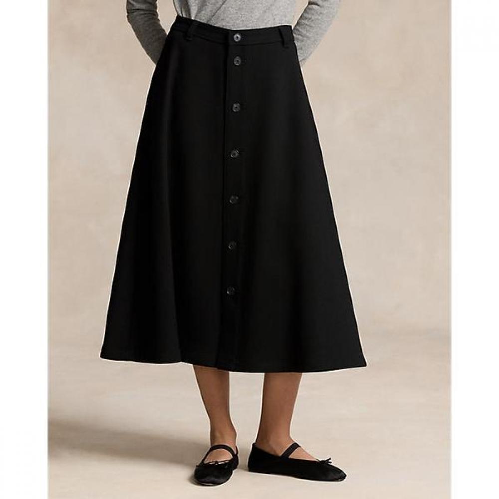 Polo Ralph Lauren Women S Wool Crepe Button Skirt wmpoSktndc20093001