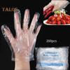 200Pcs Disposable Clear Plastic Gloves Latex Powder Free Home Work Use Safe Gloves for Cooking Cleaning Painting