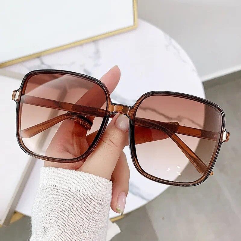 Fashion Design Women's Sunglasses Luxury Ocean Lens Sun Glasses Unisex Travel Outdoor UV400 Eyewear New Square Frame Shades