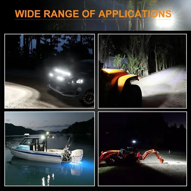 SEAMETAL 60 Вт/120 Вт/180 Вт Светодиодная лампа для вождения автомобиля, светодиодная рабочая фара, точечный луч для грузовика, внедорожника, внедорожника, джипа