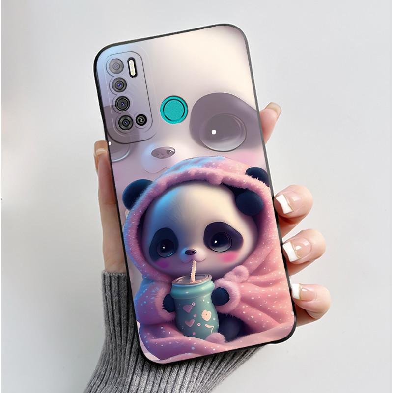 Для Tecno Pouvoir 4 Pouvoir 4 Pro LC7 LC8 Чехол Роскошный Милый Кролик с Сердечками Смешной Чехол для Телефона Черный Силиконовый Защитный Задний Чехол