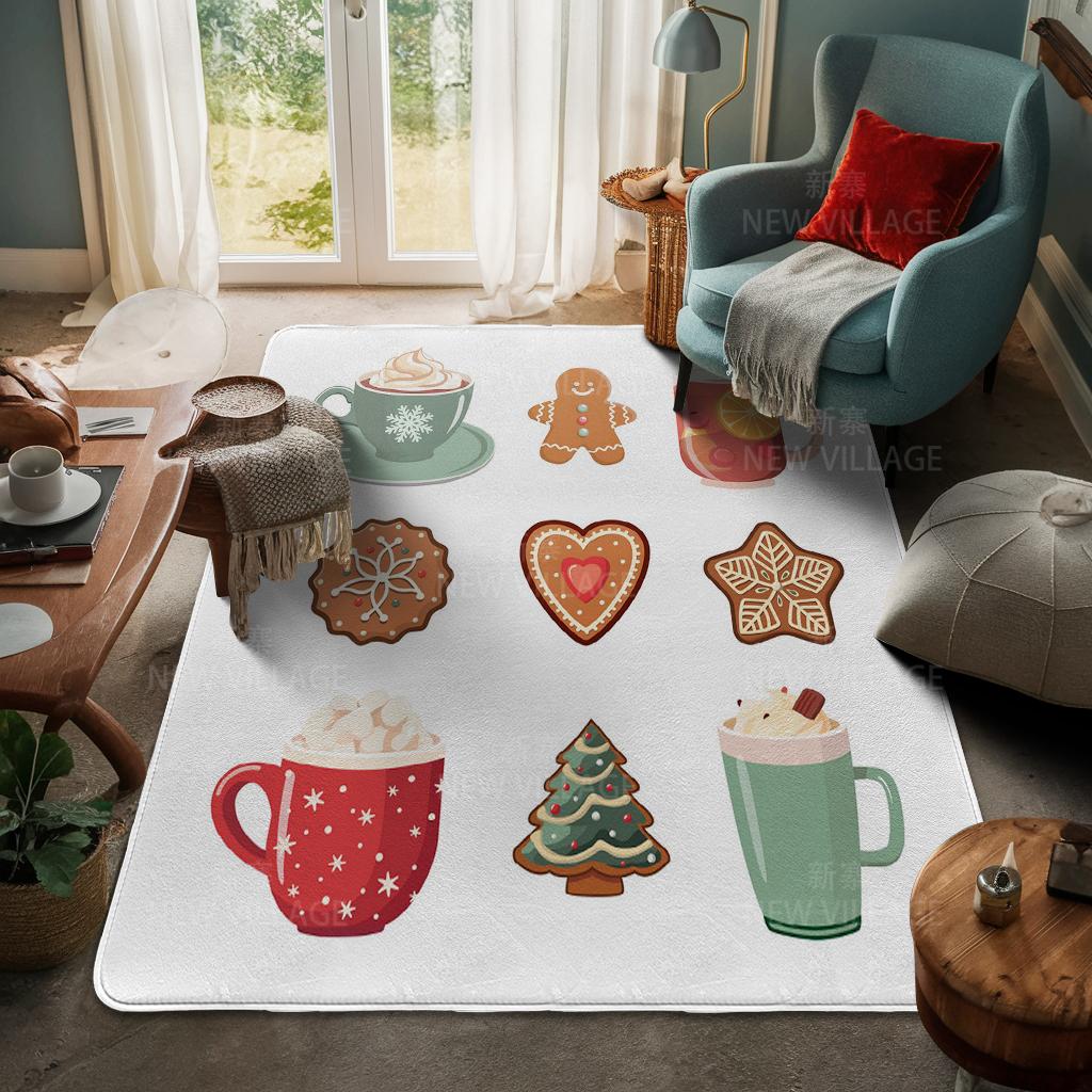 Ковер у входа в дом Домашний коврик у двери Гостиная Ванная Комната Ноги ванная комната Нескользящие коврики с водопоглощением для ванной Счастливого Рождества зима