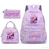 Fashion Backpacks 3pcs Rumi Mira Zoey HUNTR/ Boys School Bags For Women Girls Kawaii Capacity Mochilas