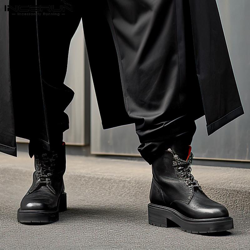 INCERUN Мужские плиссированные лоскутные повседневные брюки в готическом стиле