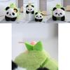 Adorable Panda Plush Backpack Keychain Toy Soft Fluffy Doll Cute Accessory For Kids