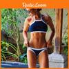 Элегантный летний женский повседневный купальник пуш-ап пляжная одежда бикини с высокой талией с подкладкой