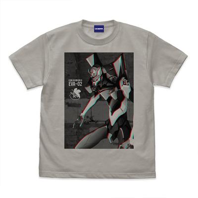 Футболка Cospa EVANGELION Eva Unit 2 Effect Visual LIGHT GRAY размера L