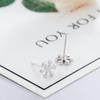 Chic Snowflake Earrings: Simple Japanese-Korean Style, Small & Exquisite, Perfect for Adding Personality & Elegance; Ideal Christmas Gift for Women.