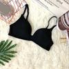 Student Girl Ultra-Thin Solid Color Push Up Bra Seamless Underwear Bralette