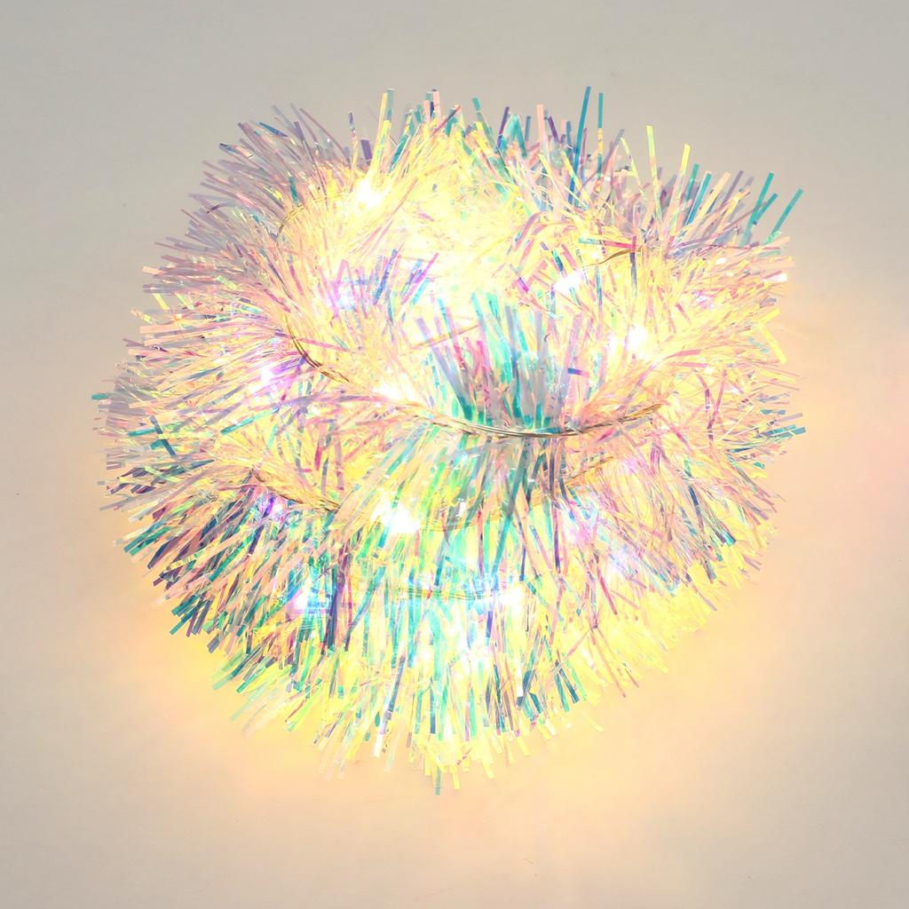 Рождественская переливающаяся искусственная марена красочная фольга кисточка гирлянда рождественская елка свадьба день рождения вечеринка домашний декор принадлежности