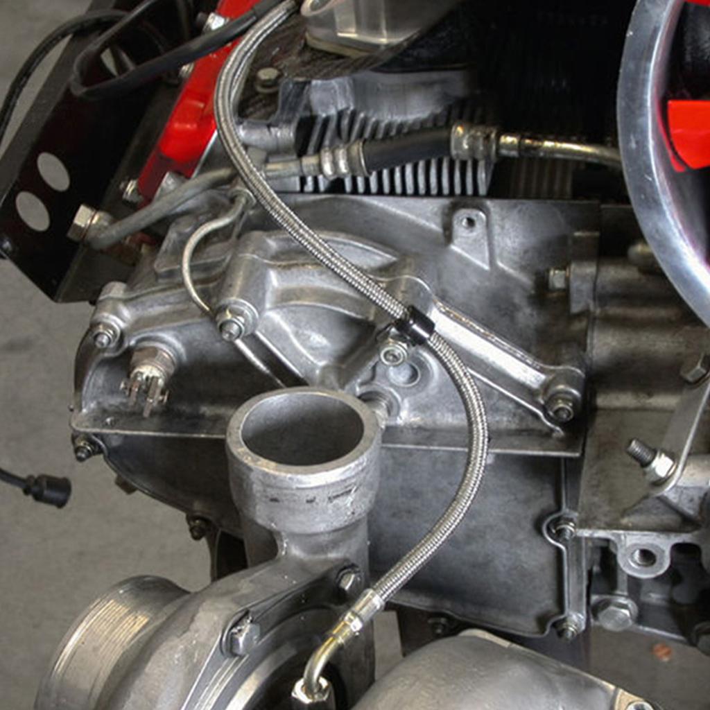 Новый комплект линии подачи масла для турбины Универсальный комплект линии возврата масла Комплект линии слива масла с 1/8 NPT, 90 ° 4 AN к 1/8 NPT соединителем Для