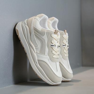 Женские повседневные модные туфли на толстой подошве для папы, весна 2024, новые стильные кроссовки без застежек, модная сетчатая красная спортивная обувь