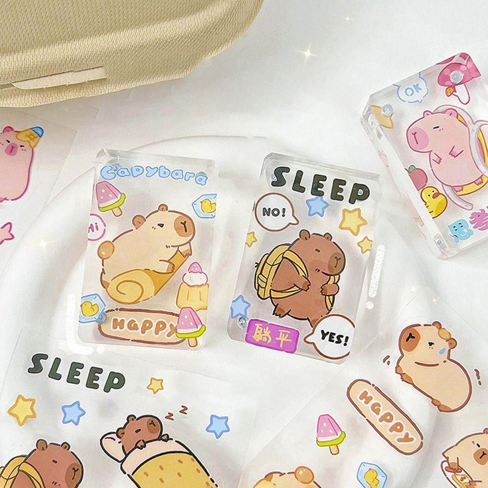 20 шт./пакет забавные розовые наклейки капибара модные декоративные наклейки DIY игрушка наклейка на ноутбук телефон