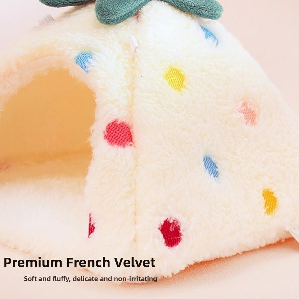 Breathable Plush Hamster Warm Bed Thickened Hamster Nest Cute Pet Cotton Hut Indoor Winter