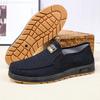 Men's Old Beijing Canvas Shoes, Soft Sole Casual Walking Shoes, Comfort Work Shoes for Middle-Aged and Elderly Men